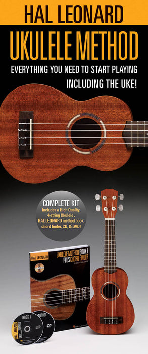 Hal Leonard Ukulele Starter Pack Includes a Ukulele, Method Book with Online Audio, and DVD - Soundporium Music Store