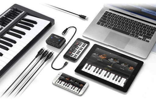 iRig MIDI 2 with USB/Lightning Interface midi interface audio interface, ik hardware, ik multimedia, midi interface halleonard
