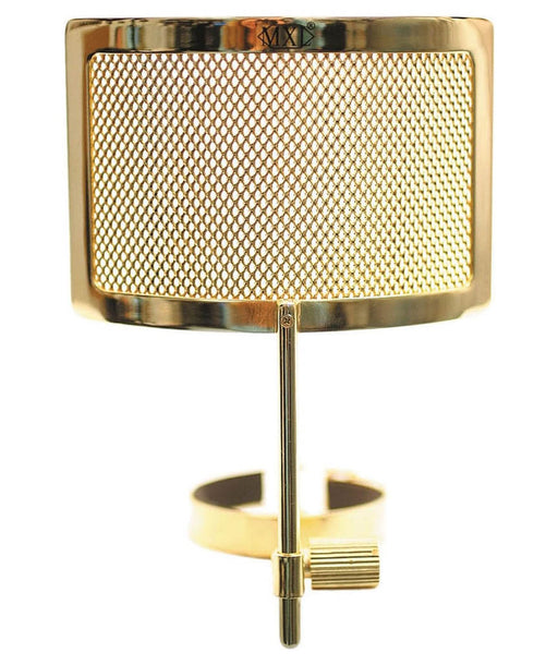 Gold Metal Mesh Pop Filter Model PF-005-G, MXL Mics - Soundporium Music Store