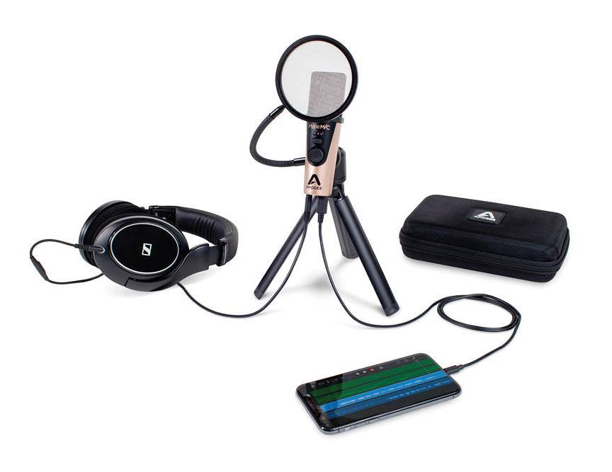 Hype MiC USB Microphone with Headphone Output and Studio Quality Compression, Apogee USB Microphone Apogee, condenser microphone, usb microphone halleonard