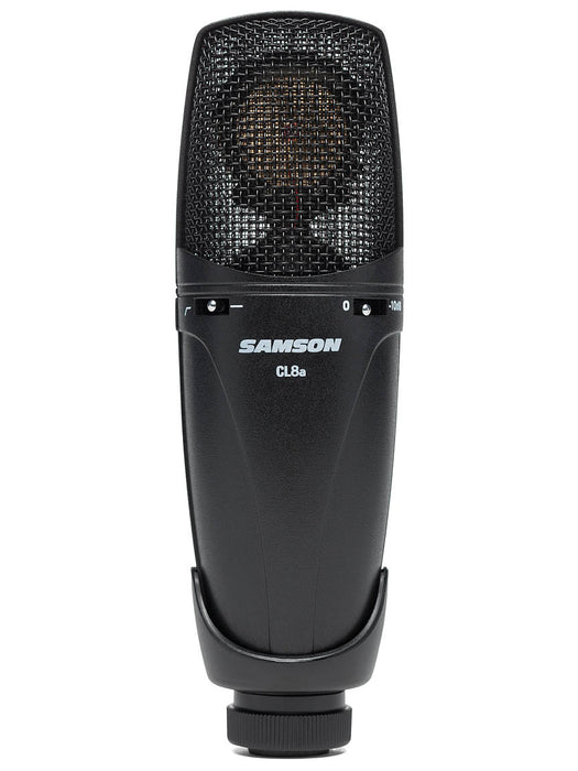 Samson CL8A Large Diaphragm Multi-Pattern XLR Studio Condenser Microphone for Recording, Podcasting and Streaming, Black - Soundporium Music Store