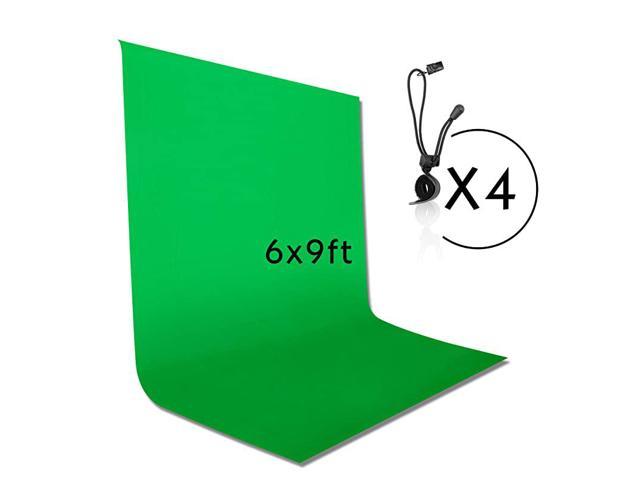 6 x 9 ft Photography Backdrop Background Green Chromakey Muslin Background Screen for Photo Video Studio 4 x Backdrop Clip