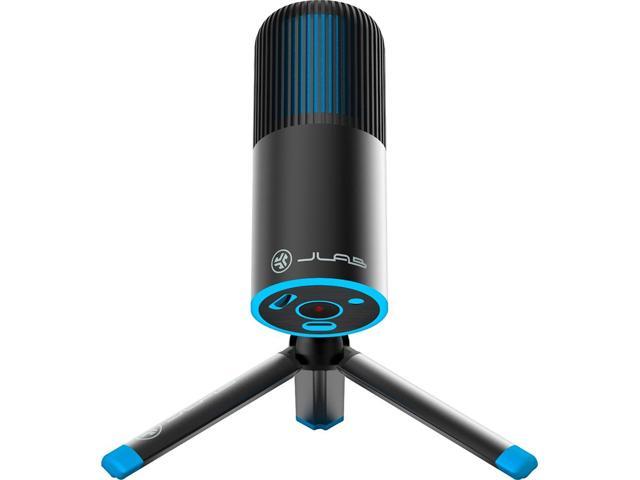 jlab talk go usb microphone | usb-c output | cardioid or omnidirectional | 96k sample rate | 20hz - 20khz frequency response | volume control and quick mute | plug and play