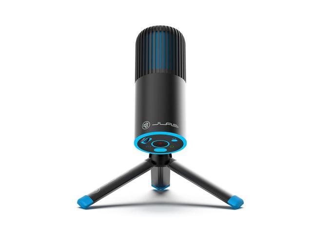 jlab talk go usb microphone | usb-c output | cardioid or omnidirectional | 96k sample rate | 20hz - 20khz frequency response | volume control and quick mute | plug and play