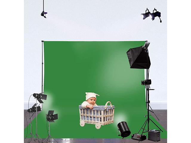 6X9ft BlueGreen Reversible BackgroundThickened Muslin BackdropPhoto StudioCollapsible High Density Screen for Video Photography and Television