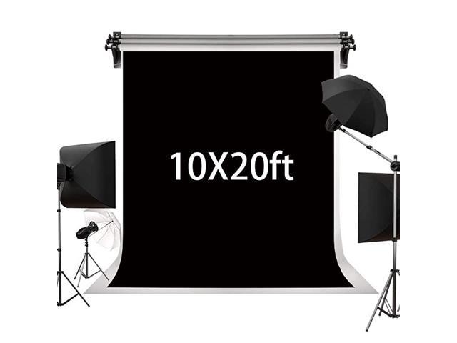 10ft×12ft Solid Black Backdrop Portrait Background for Photography Studio