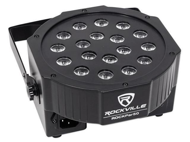 (2) Rockville RVLS1 Tripod Lighting Stands w/Side Bars+(8) Par Can Wash Lights