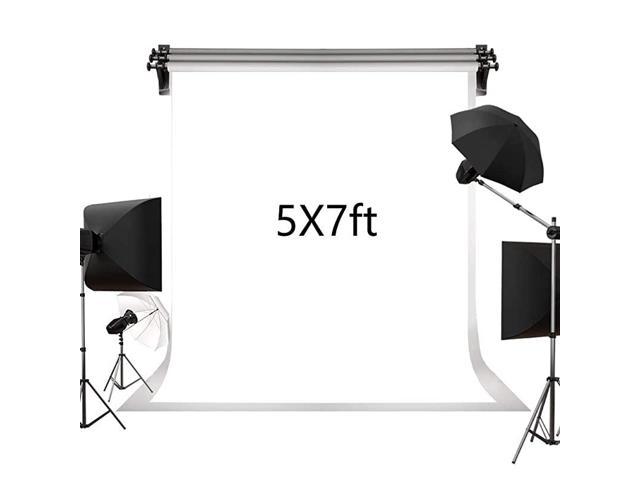 5ft×7ft Solid White Backdrop Portrait Background for Photography Studio Children and Headshots Background for Photography Video and Television