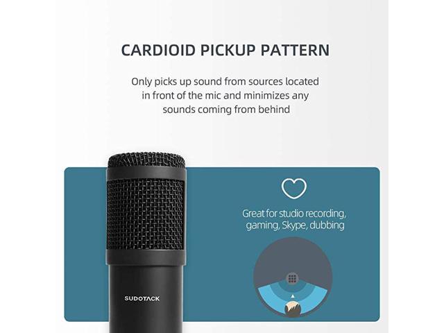 USB Streaming Podcast PC Microphone  Professional 192kHz24bit Studio Cardioid Condenser Mic Kit with Sound Card Boom Arm Shock Mount Pop Filter for Skype Youtuber Karaoke Gaming Recording