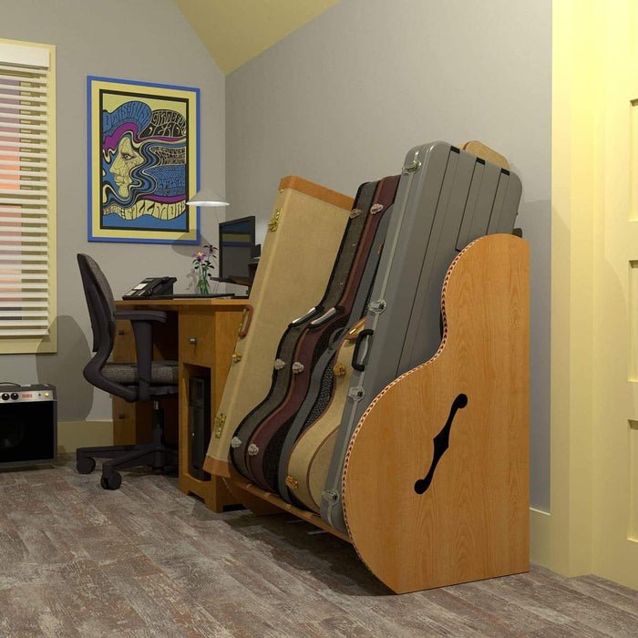 The Band Room Double-Stack Guitar & Case Shelf Rack (Options: for Cases Only)