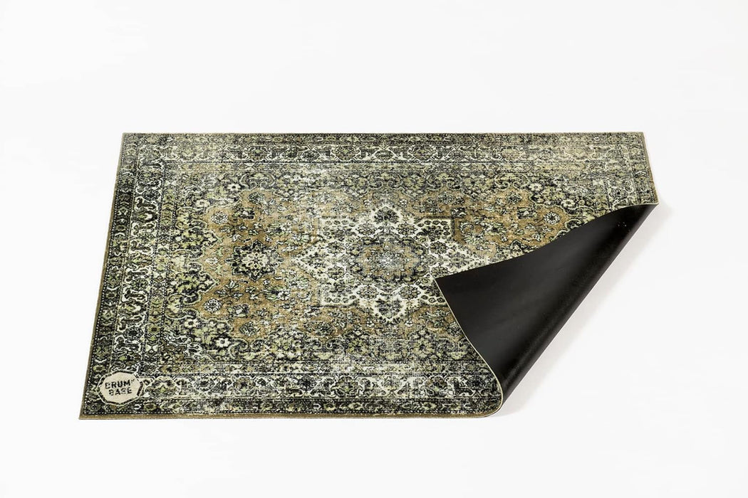 DRUMnBASE Vintage Persian Style Stage Rug VP130-GRN Green 4.26' X 3' - Soundporium Music Store