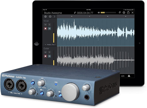 PreSonus AudioBox iTwo 2x2 USB 2.0 / iPad / MIDI Recording Interface with 2 Mic Inputs - Soundporium Music Store