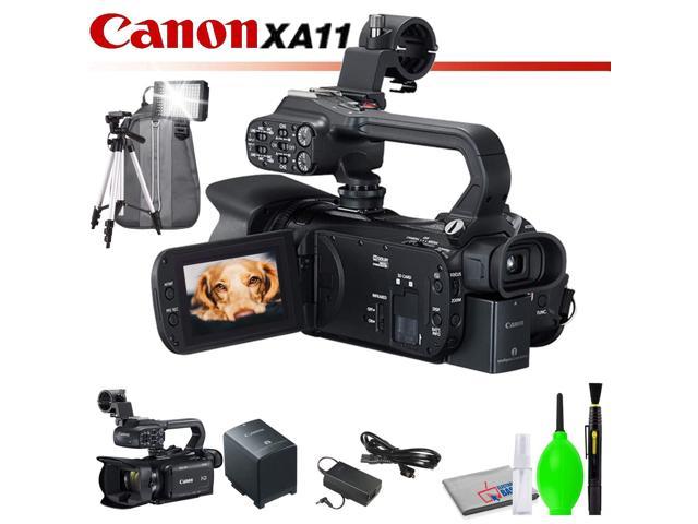 Canon XA11 Compact Full HD Camcorder with HDMI and Composite Output (PAL) with Backpack, Tripod, LED Light and Cleaning Kit