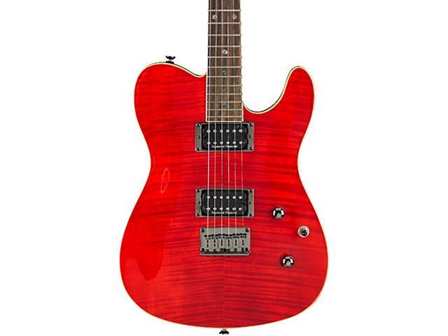 Fender Special-Edition Custom Telecaster FMT HH Electric Guitar Transparent Crimson