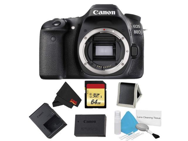 Canon EOS 80D DSLR Camera Body Only Memory Bundle (Intl Model)