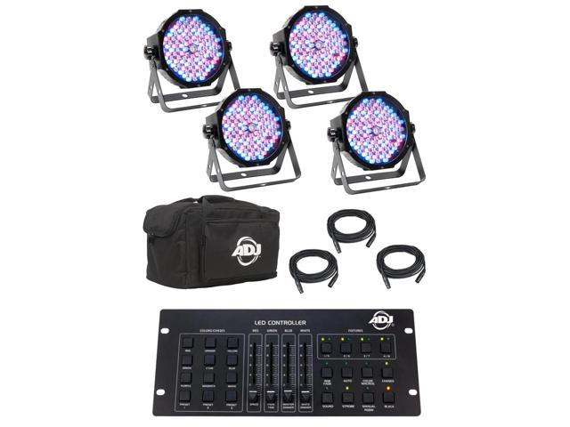 American DJ Mega Flat Pak Plus with UV LED Set + DMX Controller