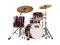 Natal Drums Cafe Racer Traditional Jazz 3-Piece Shell Pack with 18 in. Bass Drum Oxblood Red Hot Rod Suede