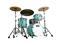 Natal Drums Cafe Racer Traditional Jazz 3-Piece Shell Pack with 18 in. Bass Drum Seafoam Green Hot Rod Suede