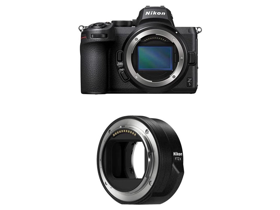 Nikon Z 5 Camera Body, Black with Nikon Mount Adapter FTZ II