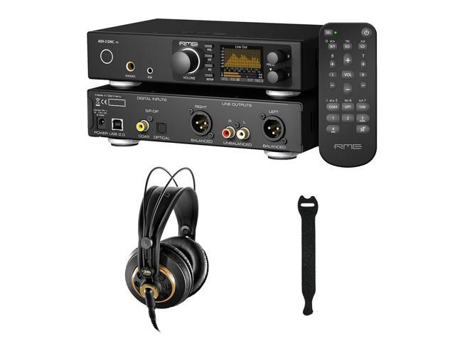 RME ADI-2 DAC FS Ultra-Fidelity PCM/DSD DA Converter with AKG K240 Studio Pro Headphones & 10-Pack Straps Bundle