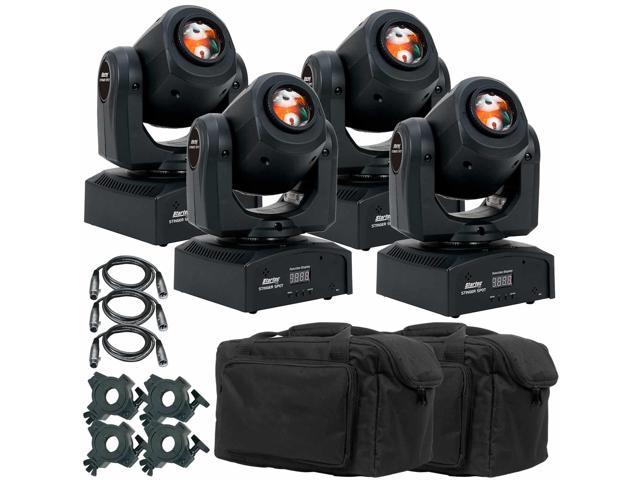 (4) American DJ Stinger Spot Mini Moving Heads Packaged with Carry Cases