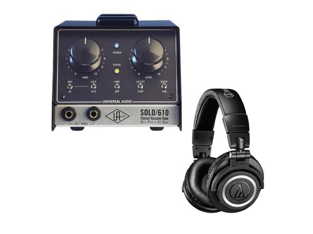 Universal Audio SOLO/610 - Classic Vacuum Tube Microphone Preamplifier and DI Box + Audio-Technica Consumer ATH-M50xBT Wireless Over-Ear Headphones
