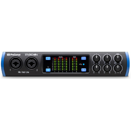PreSonus Studio 68c 6 X 6 USB-C / 24-bit / 192kHz with 4 Mic inputs and Studio One Artist - Soundporium Music Store