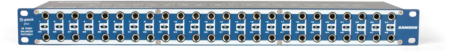 S-Patch Plus 48-Point Balanced Patchbay (with Front Panel Switches), Samson Audio patchbay patchbay, samson halleonard