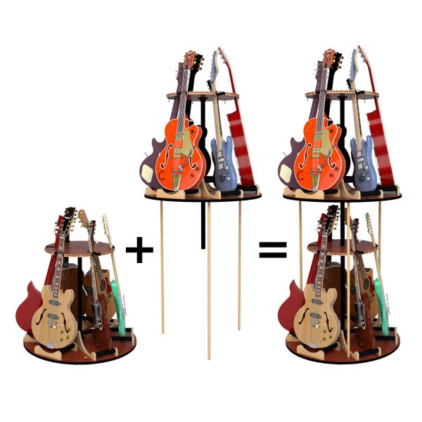 The Carousel™ Deluxe Rotating Multi Guitar Stand | A&S Crafted Products